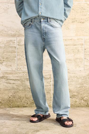 Zara 直筒版牛仔褲 - 藍色