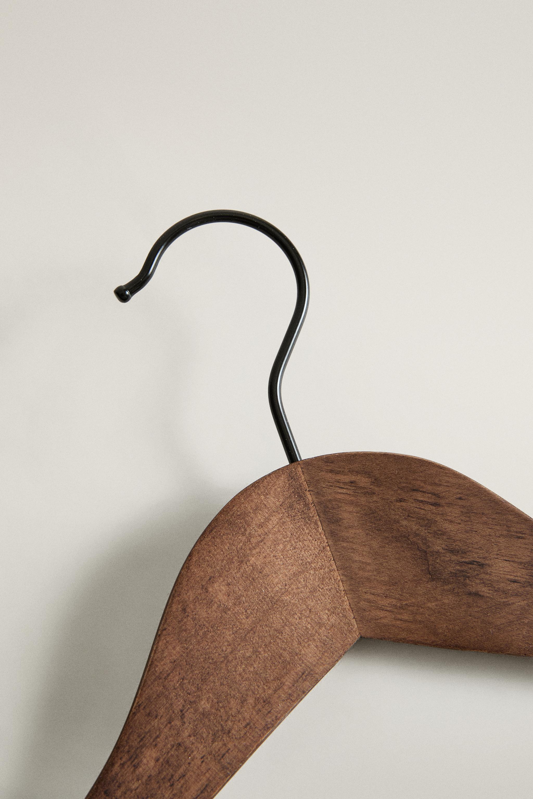 WOOD-FINISH COAT HANGER