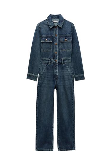 Z1975 DENIM JUMPSUIT WITH FRONT POCKETS