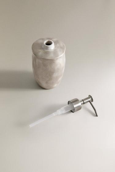 SHINY CERAMIC SOAP DISPENSER - Silver by Zara - Image 4