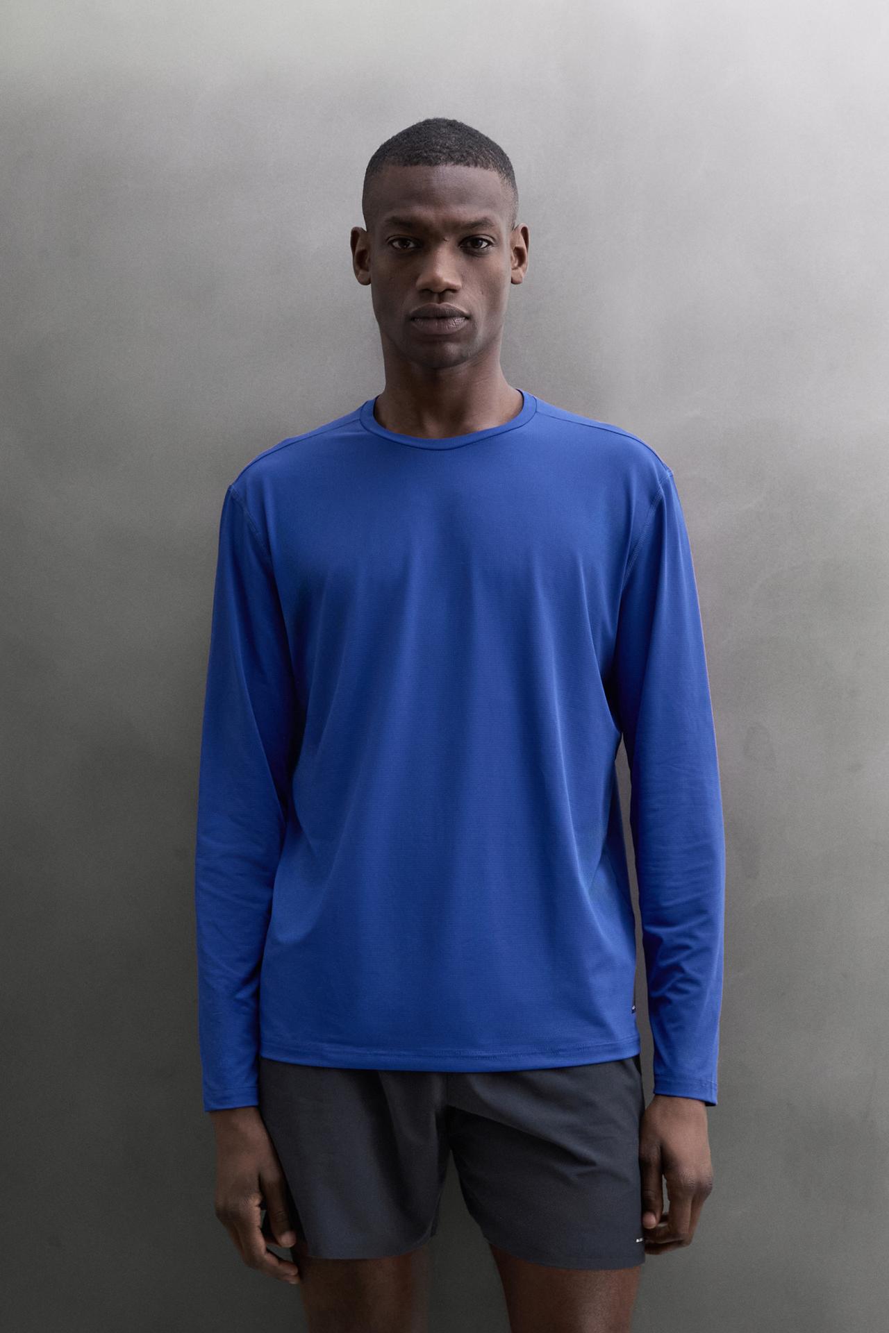 TECHNICAL LONG SLEEVE TRAINING T-SHIRT — Bluish