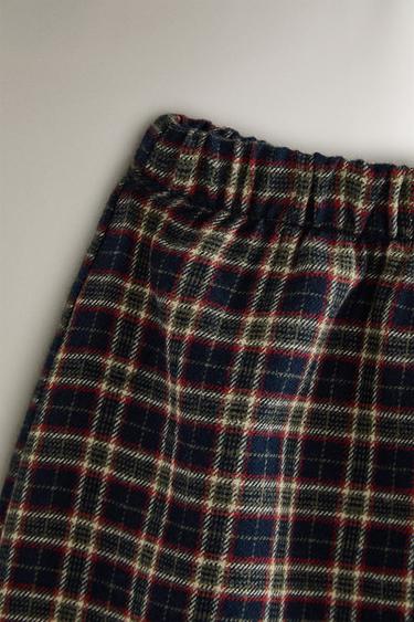 CHILDREN’S CHRISTMAS CHECK FLANNEL PYJAMA SET (SET OF 2) - red/navy by Zara - Image 4