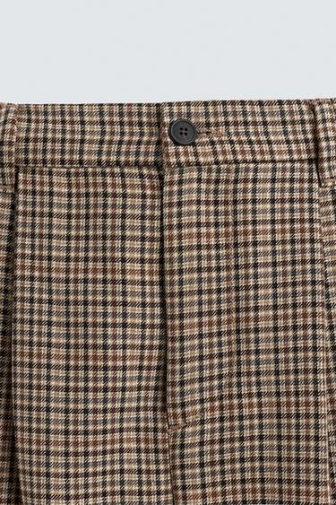 PLUTO PATCH CHECK TROUSERS HARRY LAMBERT FOR ZARA X DISNEY - Light camel by Zara - Image 2