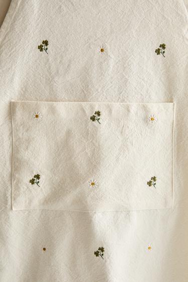 TABLIER BRODÉ TRÈFLE - Verdâtre de Zara - Image 2