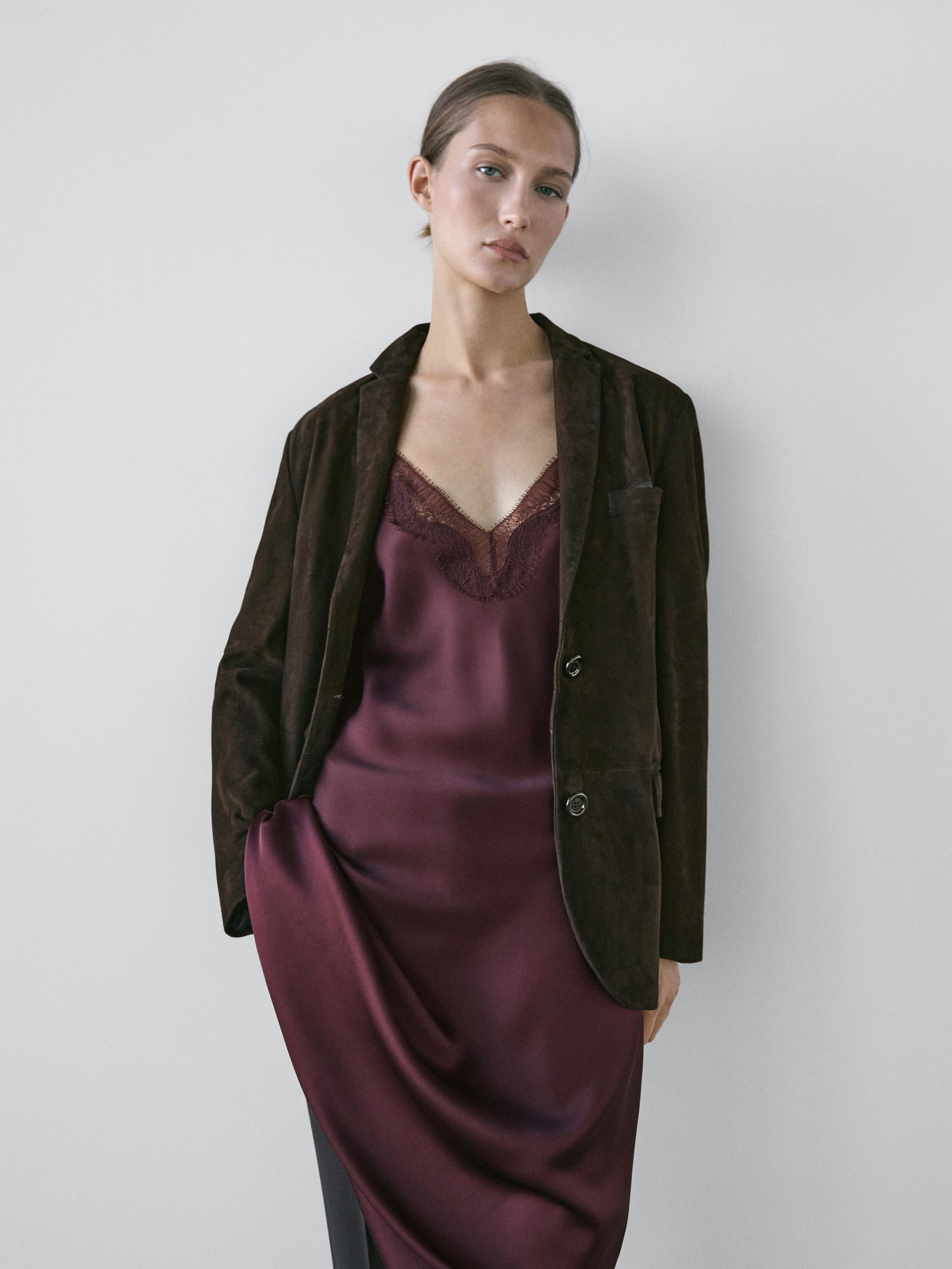 Robe midi fluide style nuisette