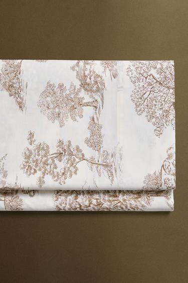 TOILE DE JOUY FOREST FLAT SHEET - Brown by Zara - Image 5