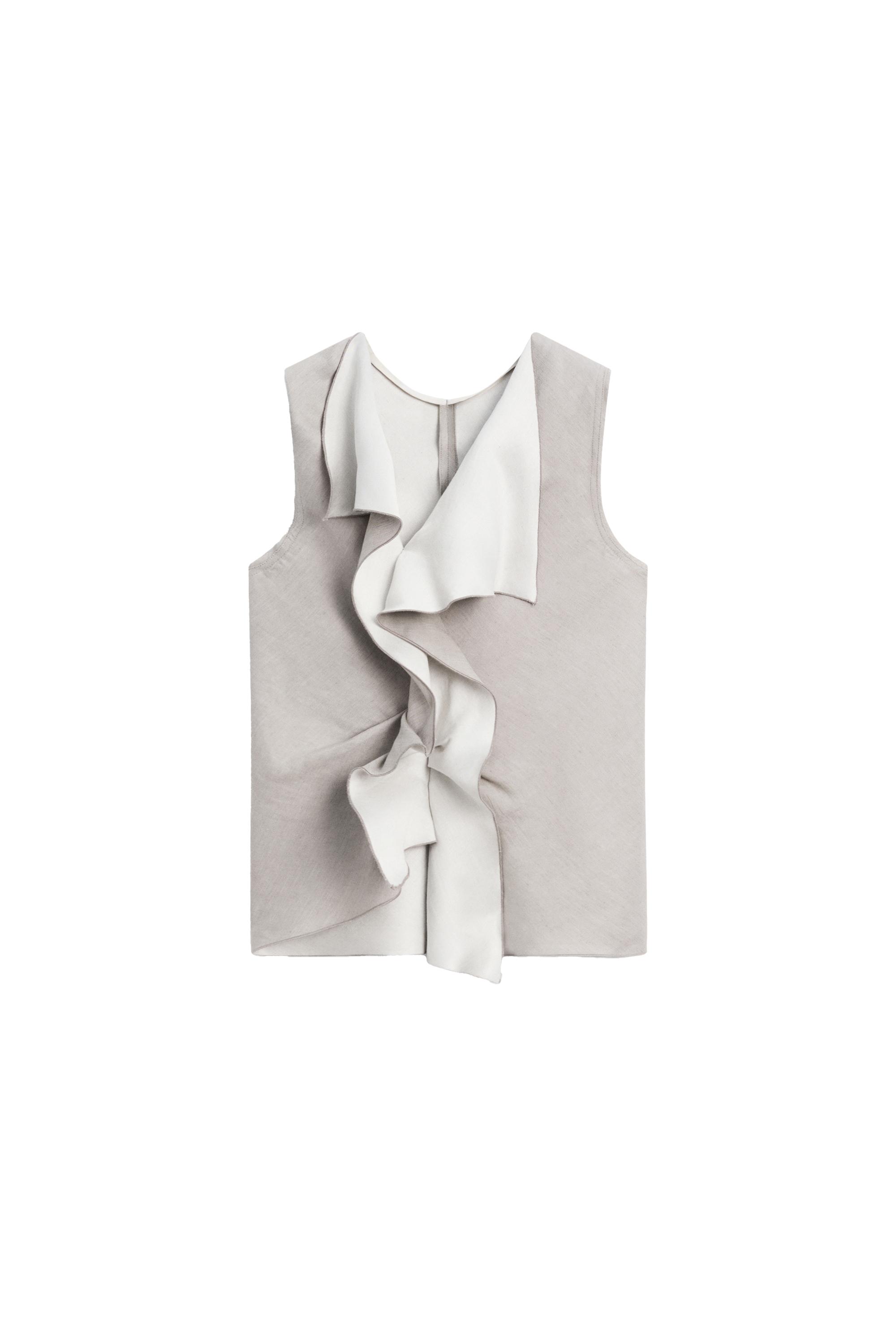 STUDIO Ruffle-detail flowing top