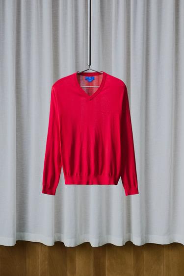 ЛЕГКИЙ СВИТЕР 100% ШЕЛК AARON LEVINE X ZARA — КРАСНЫЙ от Zara