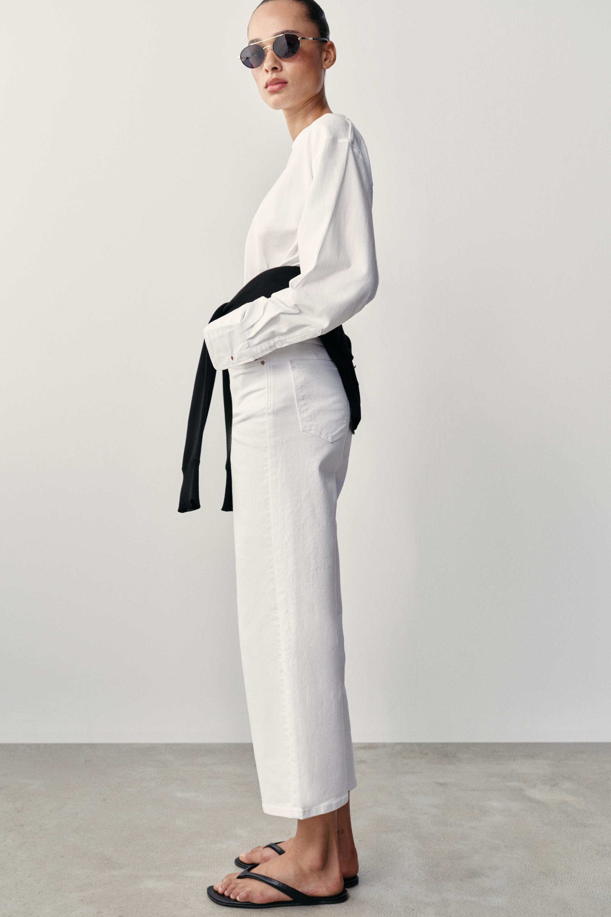 Zara Z1975 Culotte Yüksek Bel Comfort Jean görsel 4