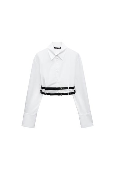 POPLIN SHIRT WITH DOUBLE BELT