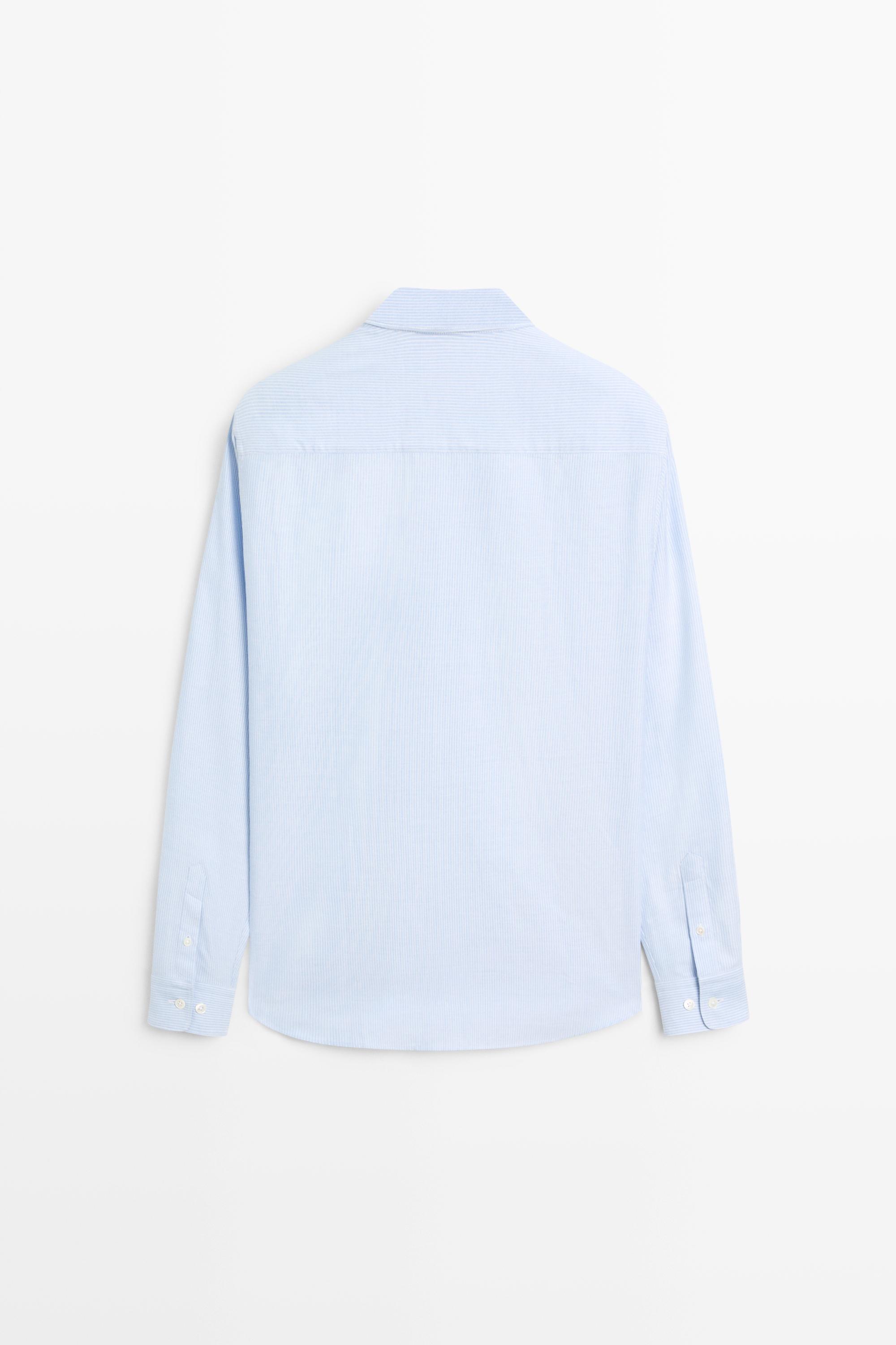 100% cotton regular fit striped shirt