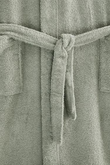 HIGH QUALITY COTTON BATHROBE (420 GXM²) - Blue / Green by Zara