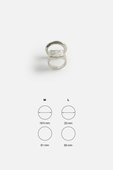 LOT DE 2 BAGUES MÉTALLIQUES COMBINÉES - Argent de Zara - Image 4