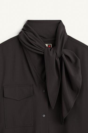 SCRF SHRT - Chocolat de Zara - Image 6