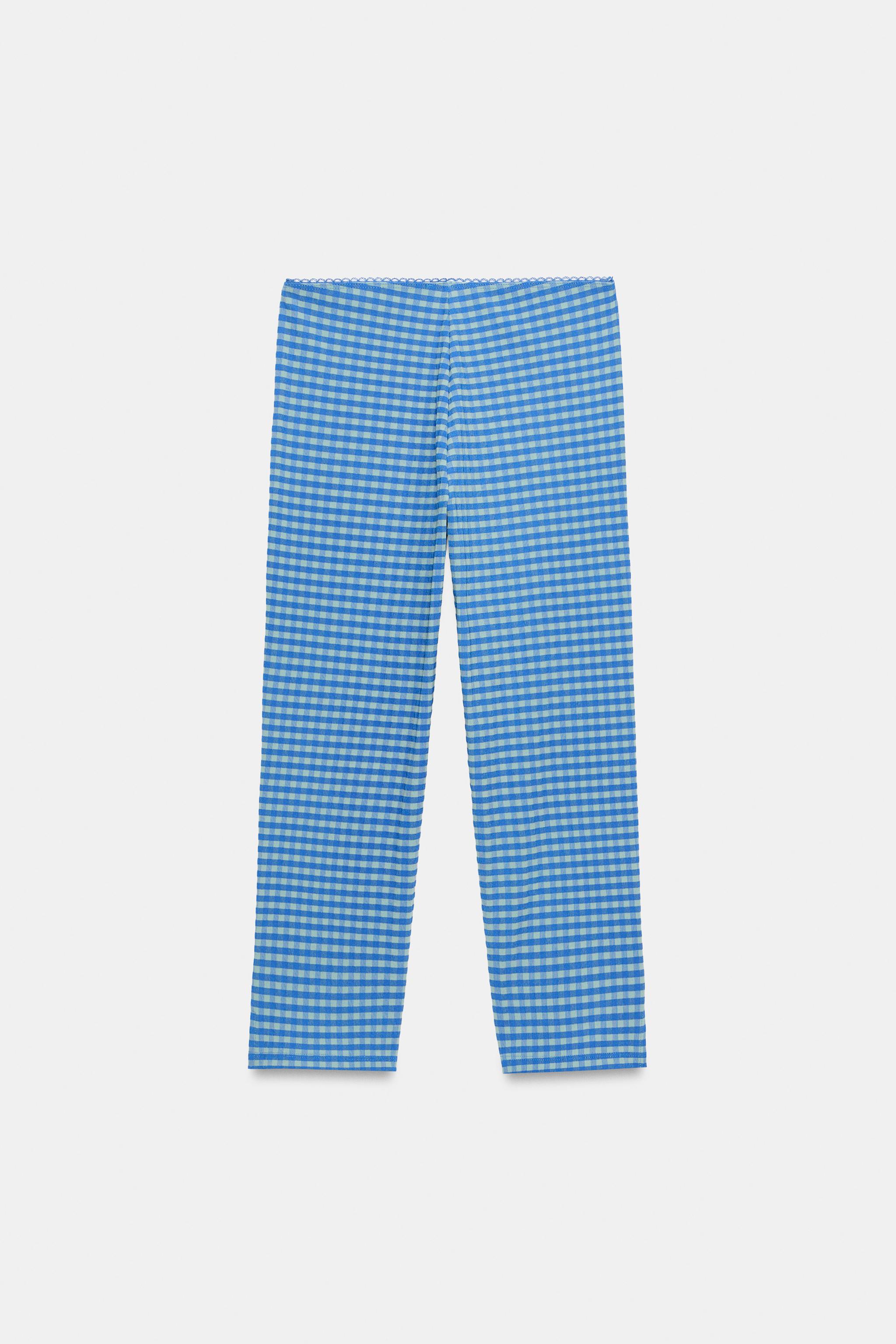 Женские брюки Zara GINGHAM CAPRI PANTS — фото 6