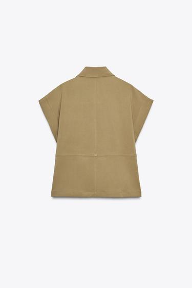 GILET VOLUME ZW COLLECTION - Marron clair de Zara - Image 5