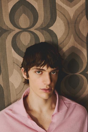 LIGHT KNIT POLO SHIRT - Pink by Zara