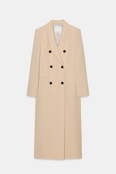 ZW COLLECTION FLOWING DOUBLE-BREASTED COAT - Beige by Zara - Image 8