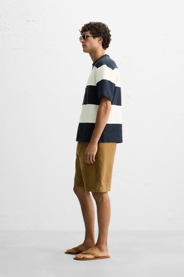 CONTRAST STRIPE SWEATSHIRT - Ecru / Navy by Zara - Image 3