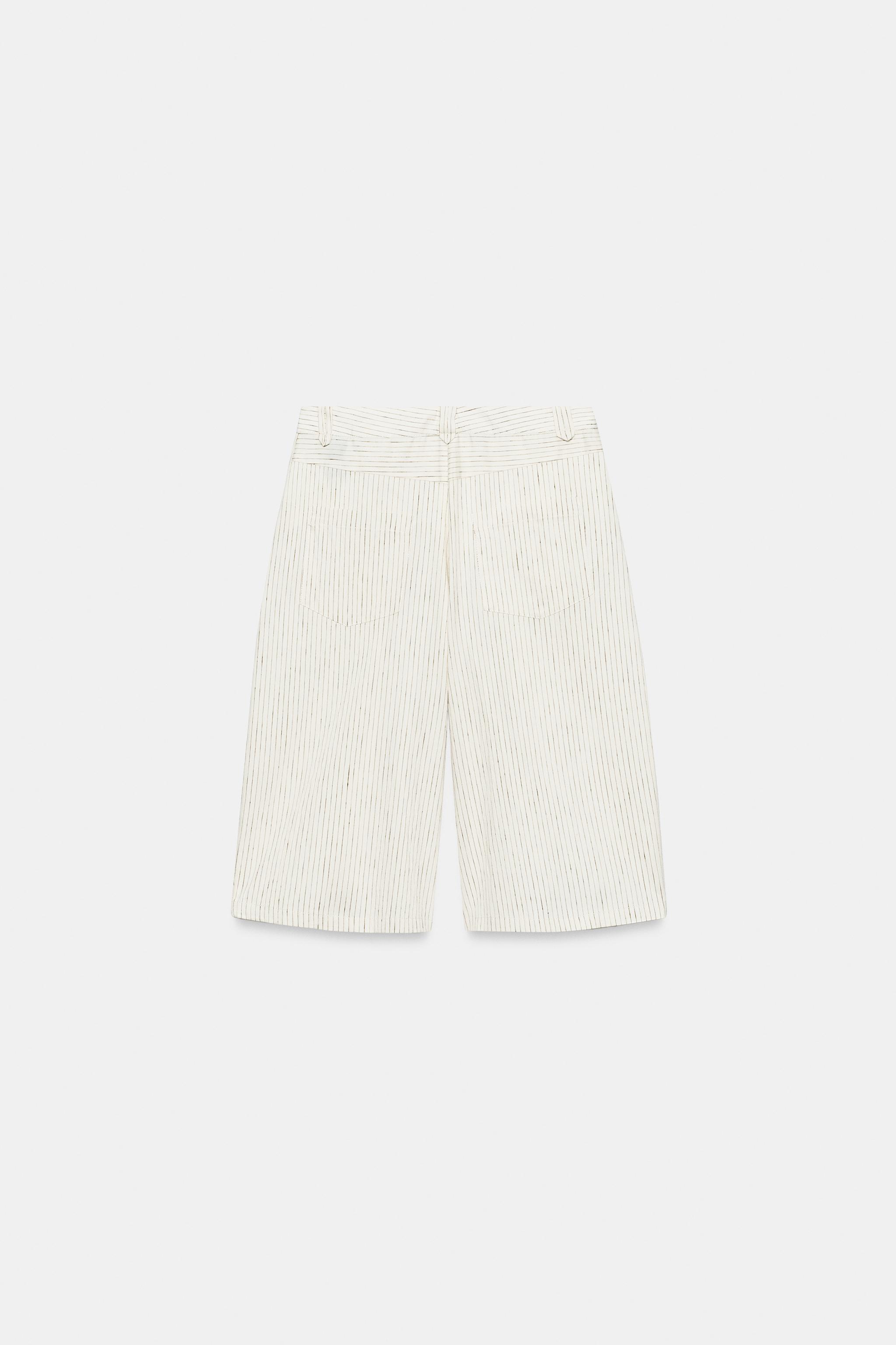 ZW COLLECTION STRIPED PLEATED SHORTS