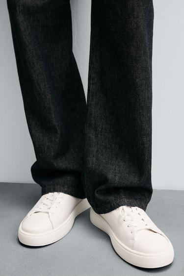 LEDERSNEAKER MIT VOLUMEN - Weiß von Zara