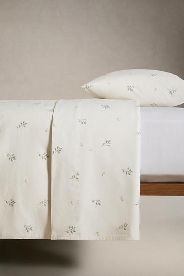 LEAF PRINT DUVET COVER - Sea green by Zara - Image 2