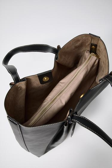 LARGE TOTE BAG - Black by Zara - Image 5