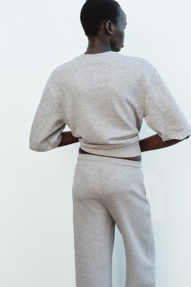 FADED-EFFECT OVERSIZE SWEATSHIRT - Grey marl by Zara - Image 4