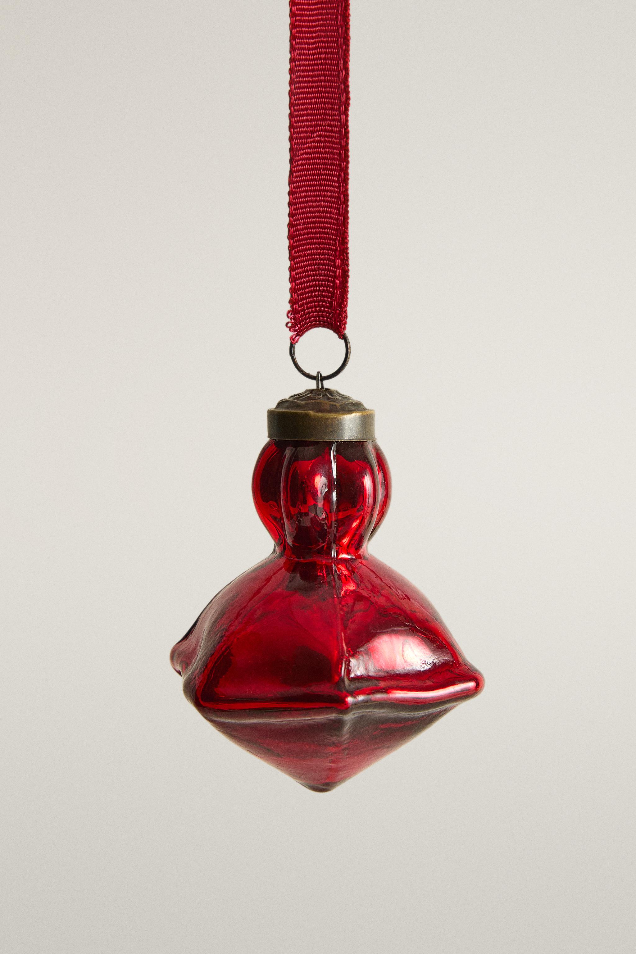 Glass Spinning Top Christmas Tree Decoration