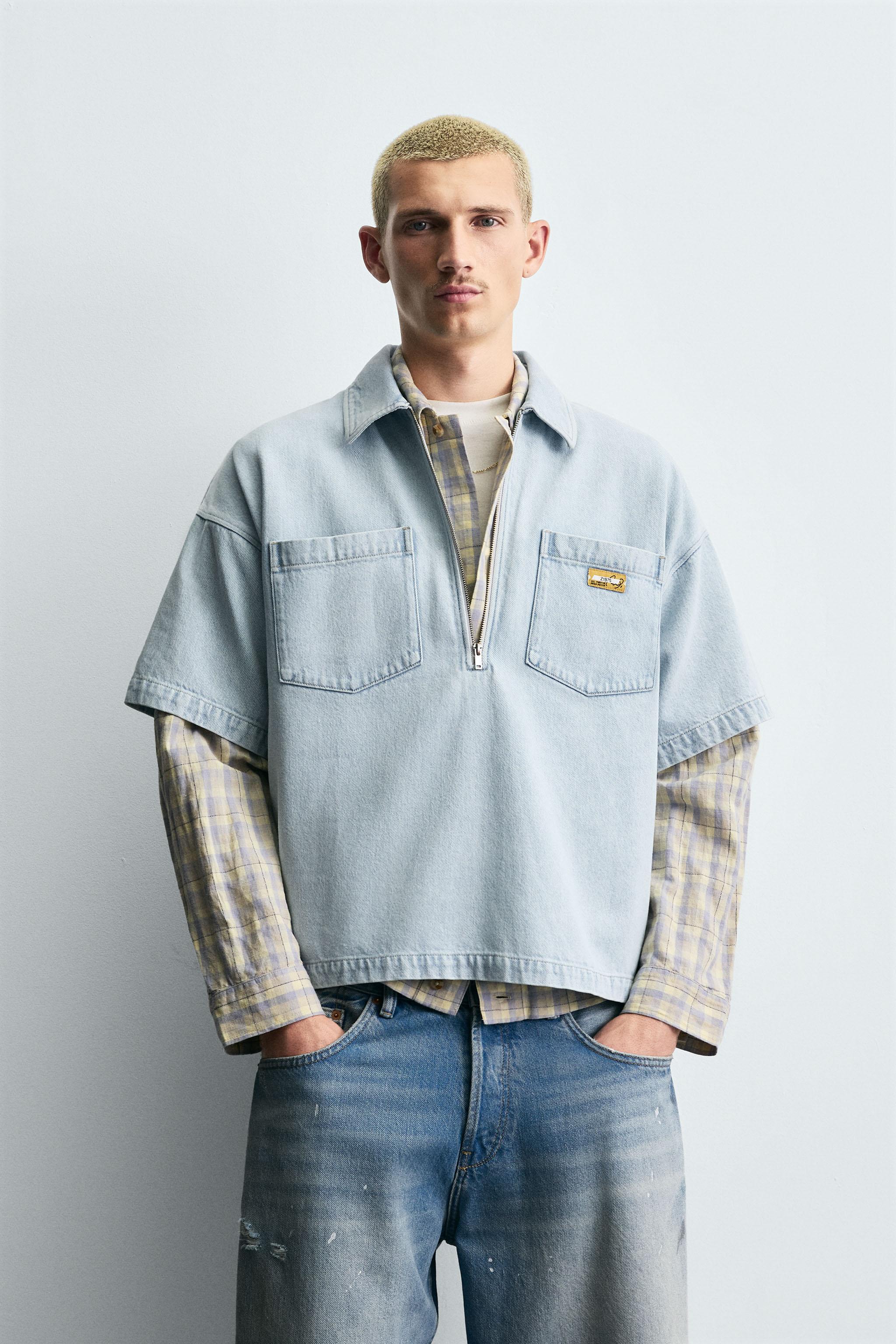 ZARA デニムポロシャツ Sサイズ konacchan30 / ZARA(ザラ)の「オーバーサイズデニムジャケット