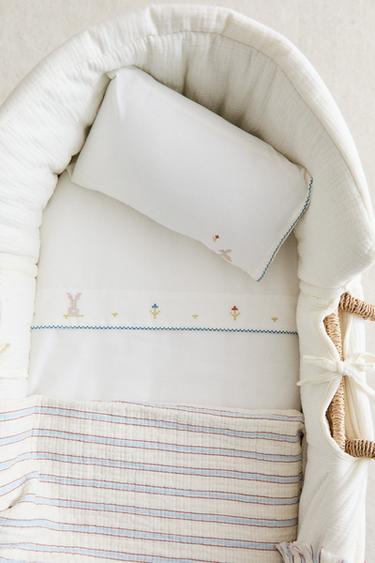 RABBIT COT PILLOWCASE AND FLAT SHEET SET - Multicoloured by Zara