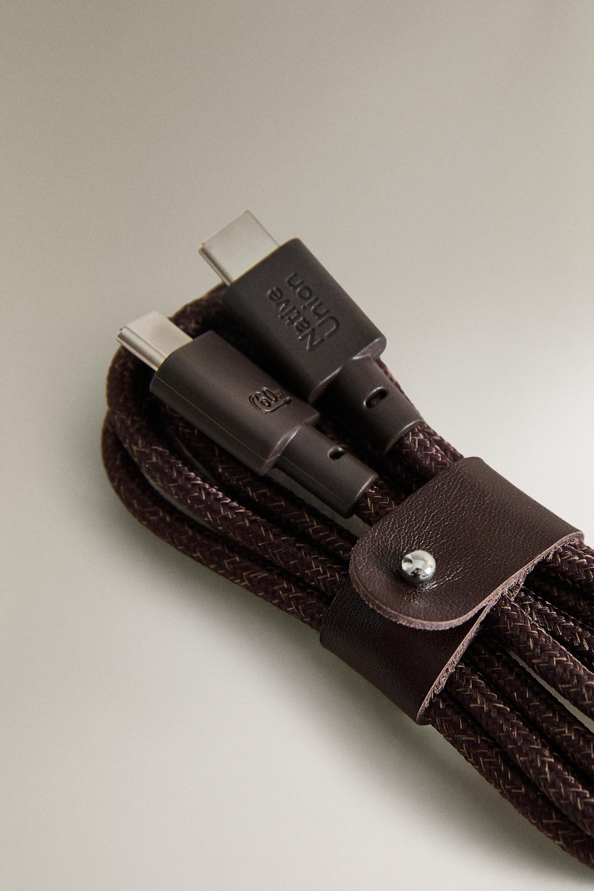 NATIVE UNION USB-C CHARGING CABLE — Brown