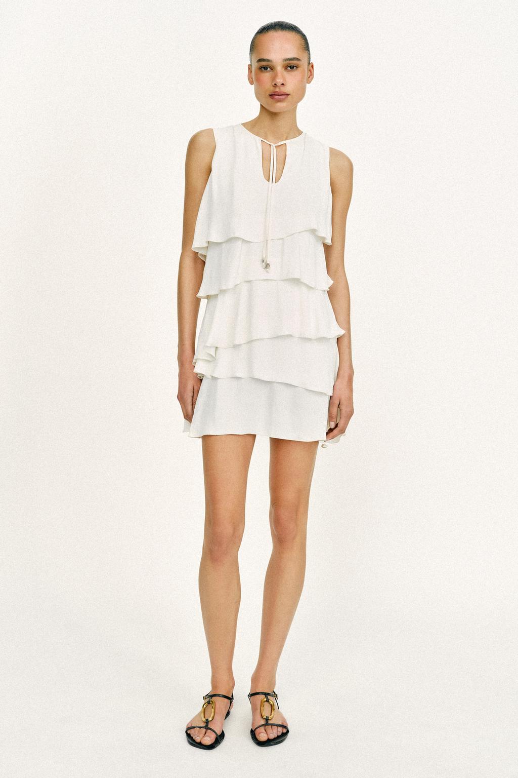 SHORT RUFFLED DRESS - image 2