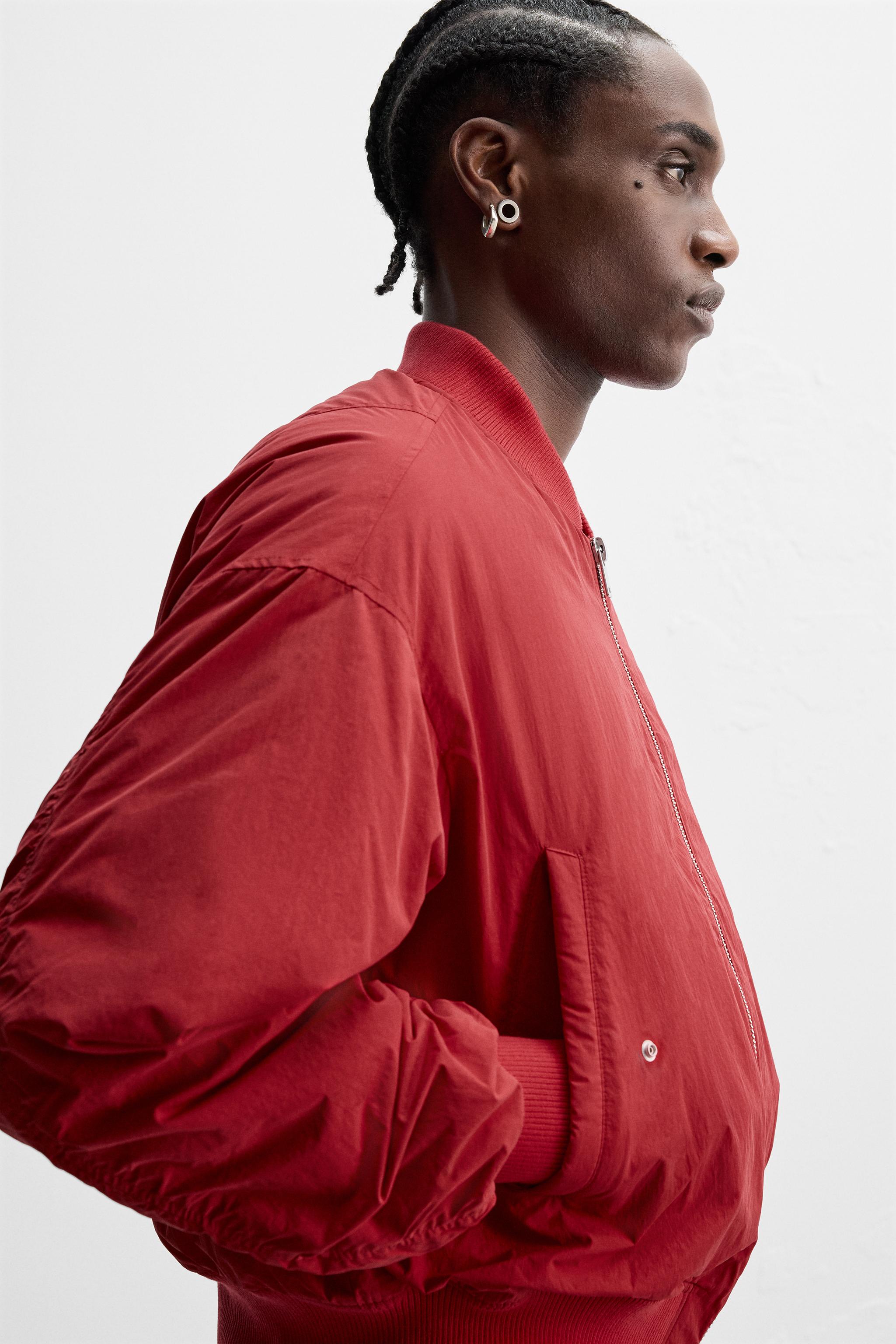 限定版 キルティングボンバージャケット - レッド | ZARA Japan