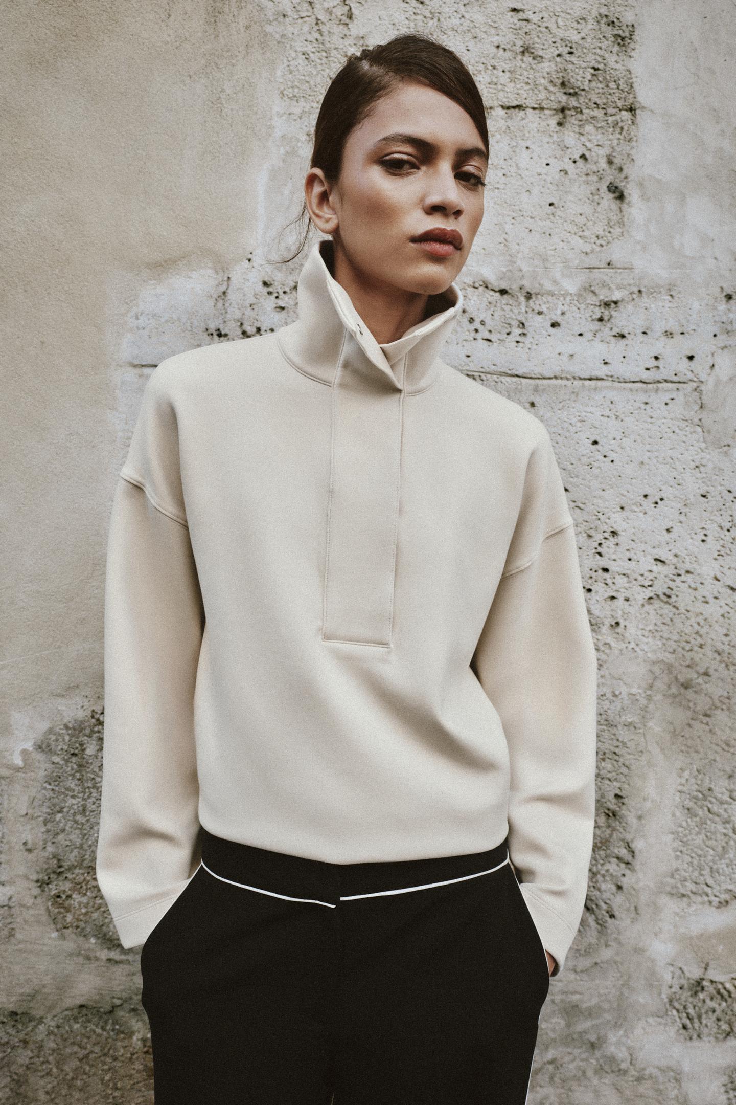 Женские брюки Zara Contrast Piping, цвет: Чёрный — фото 4