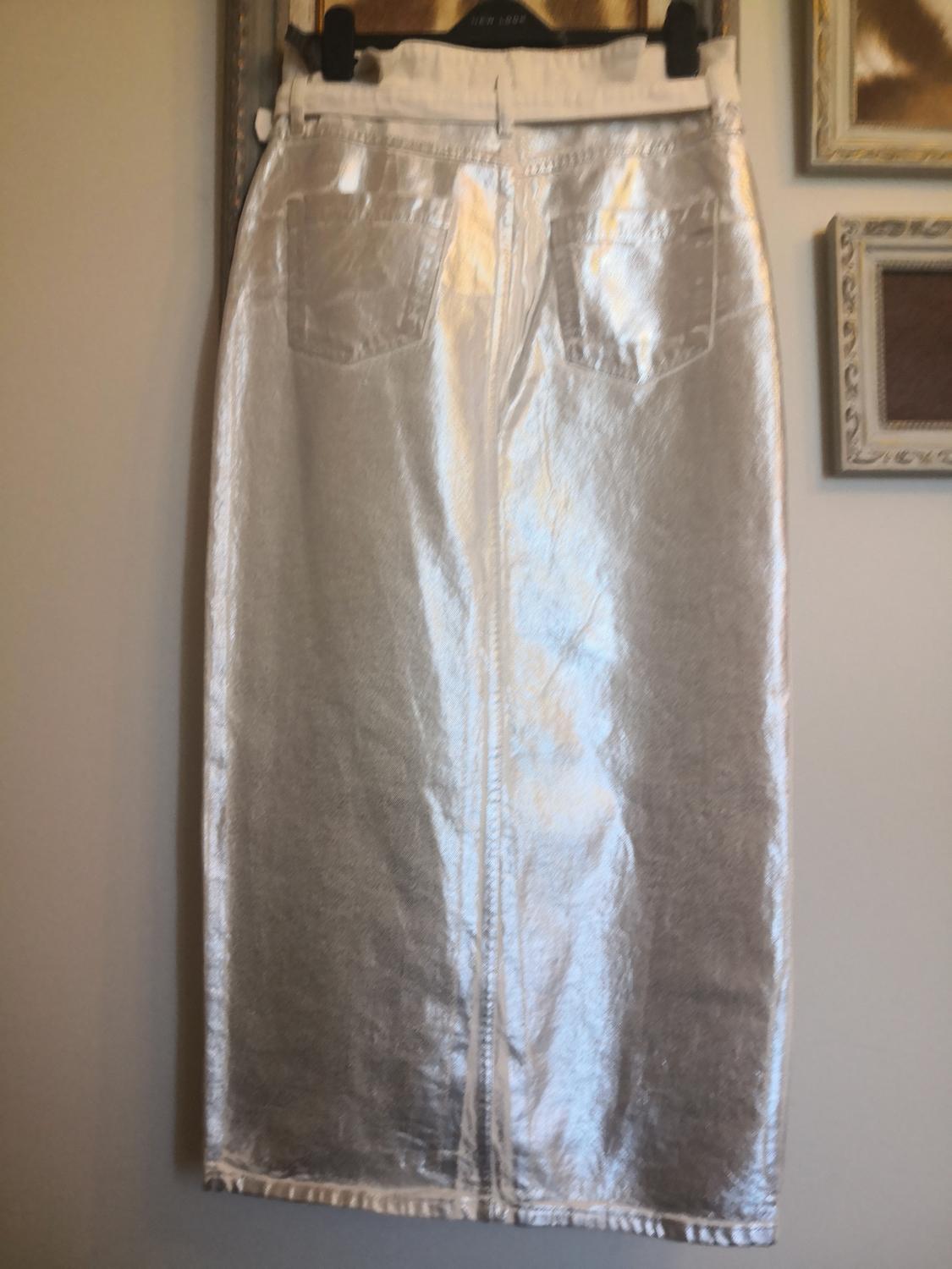 ZW METALLIC MIDI SKIRT - Image 3