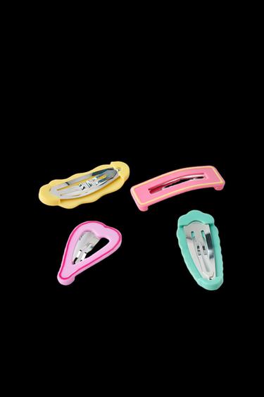 4-PACK OF SHAPED HAIR CLIPS - Multicoloured by Zara