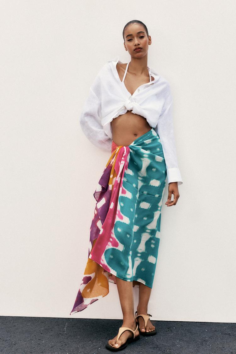 PRINTED SCARF WITH COTTON