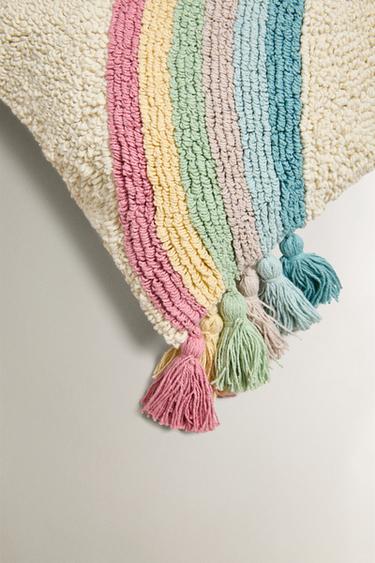 KIDS' RAINBOW CUSHION COVER - Multicoloured by Zara - Image 1