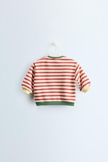 ZARA TIMELESS - STRIPED PRINT SWEATSHIRT — Brick 2