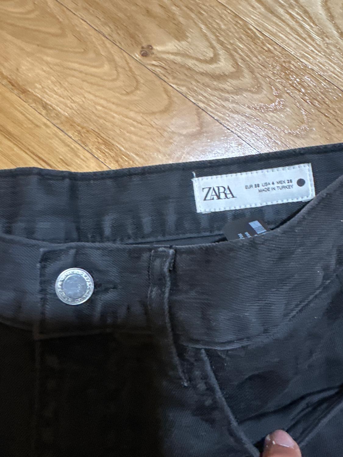 ZW COLLECTION STRAIGHT FADED MID-WAIST JEANS - Image 3