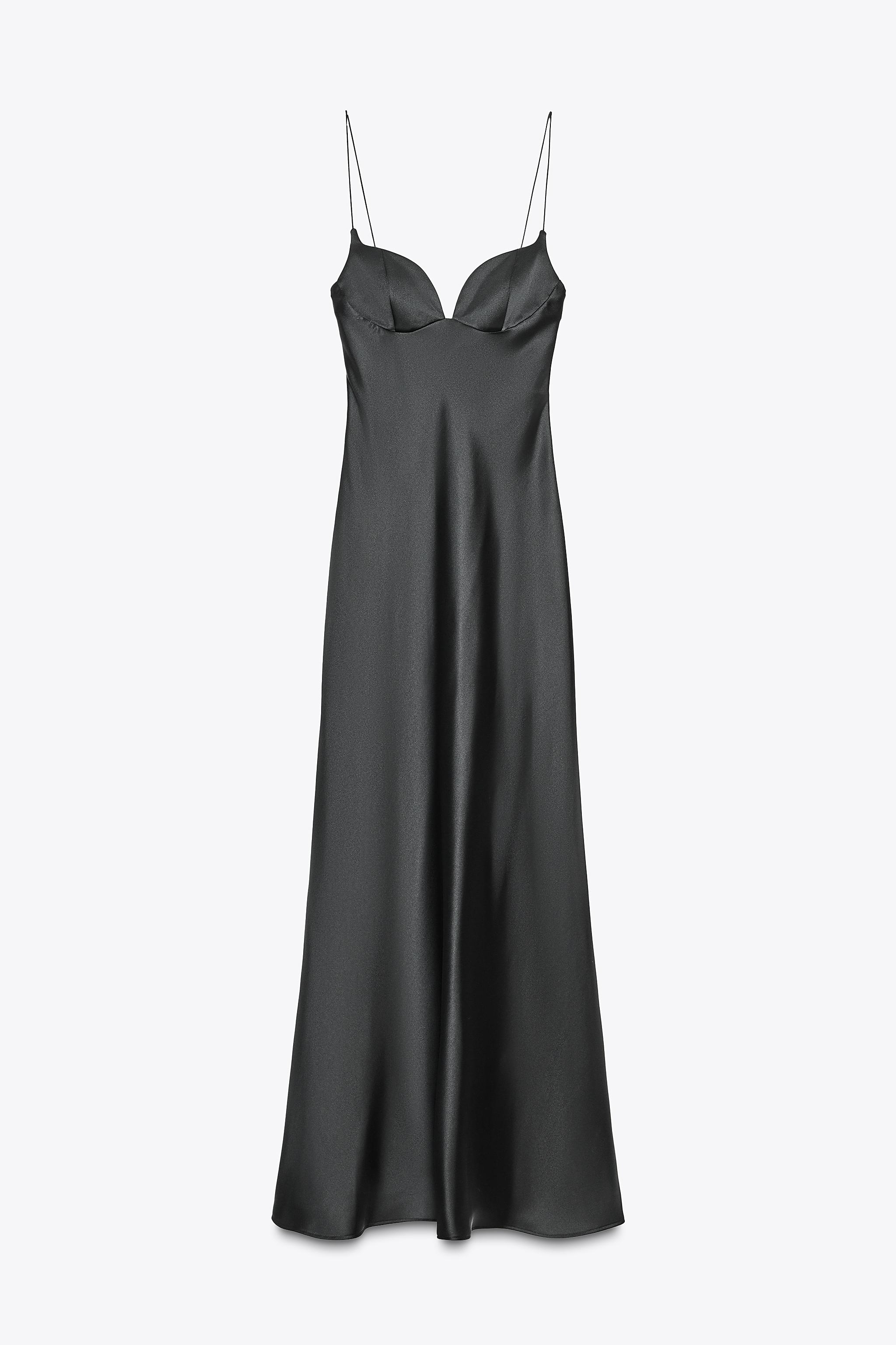 SATIN LONG DRESS