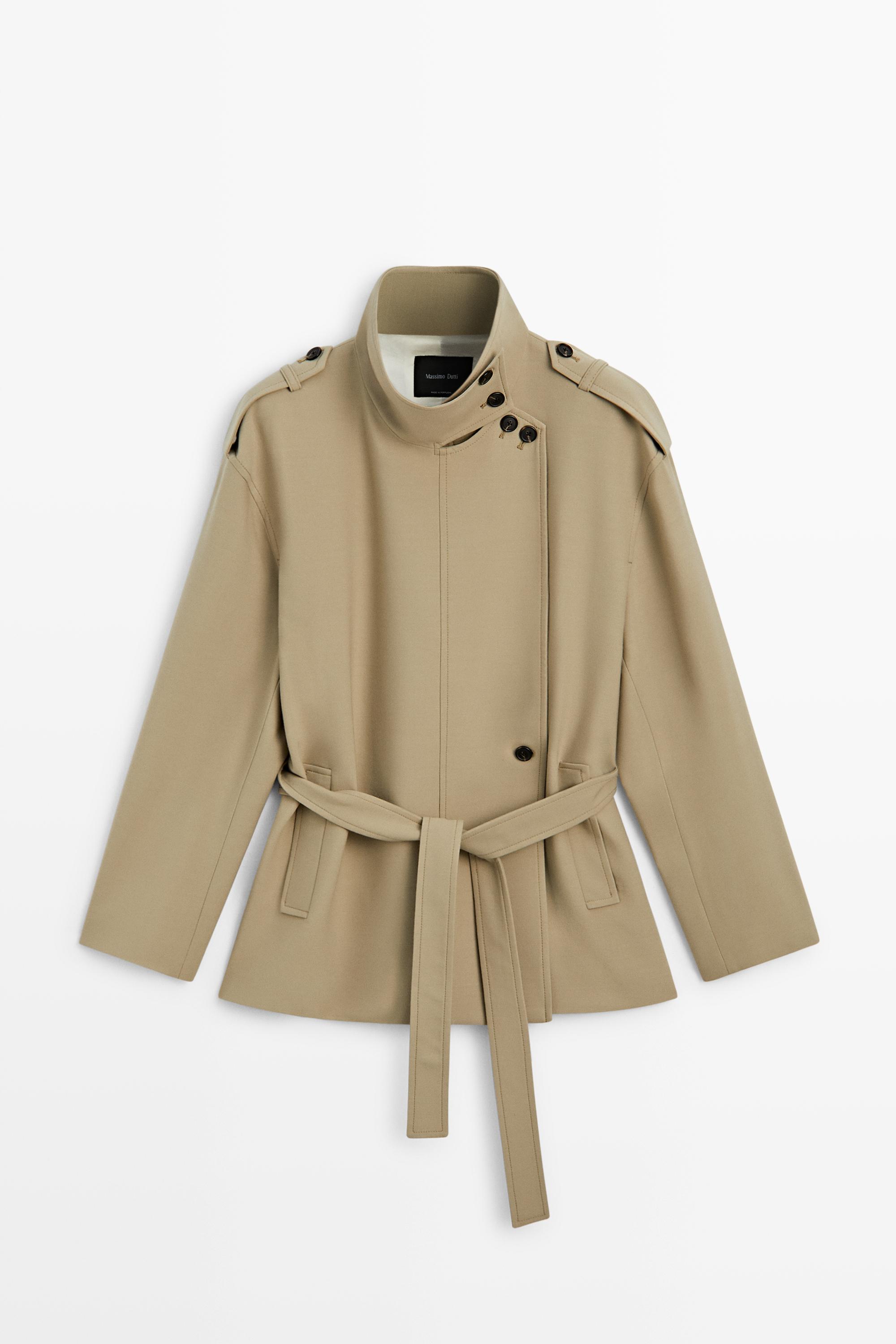 Trench mi-long avec ceinture