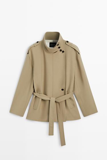 Zara Mid-length belted trench coat - Beige - Image 0