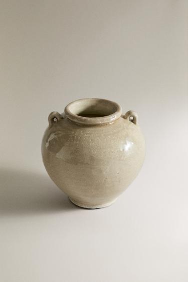 VASE CÉRAMIQUE CRAQUELÉ - Blanc de Zara