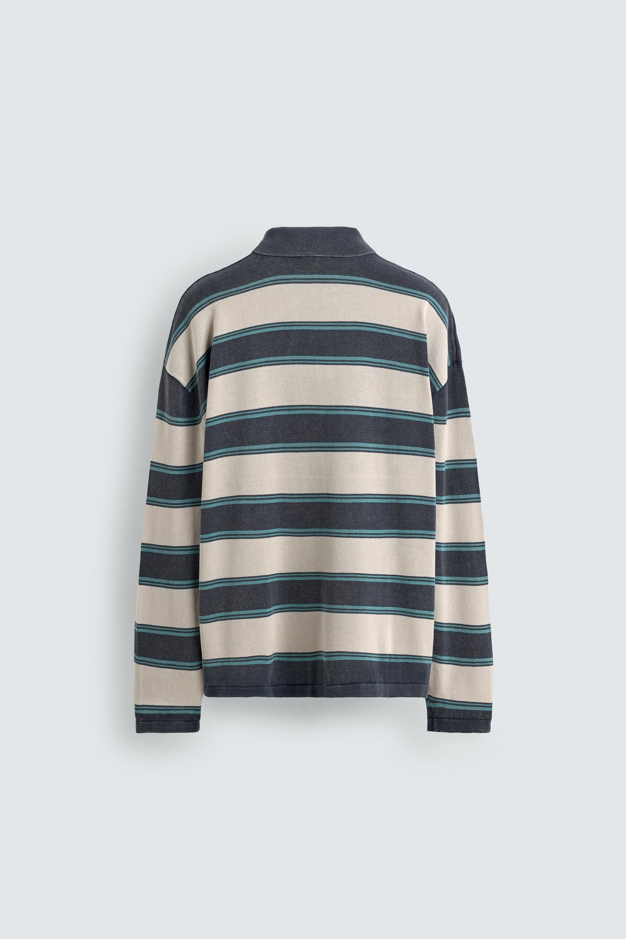 POLO EN MAILLE RAYÉ RELAXED FIT