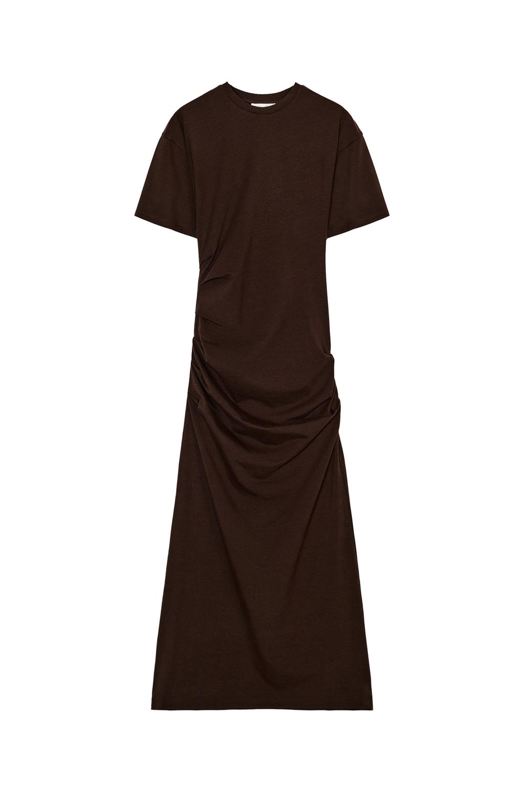 LONG DRAPED DRESS - image 3