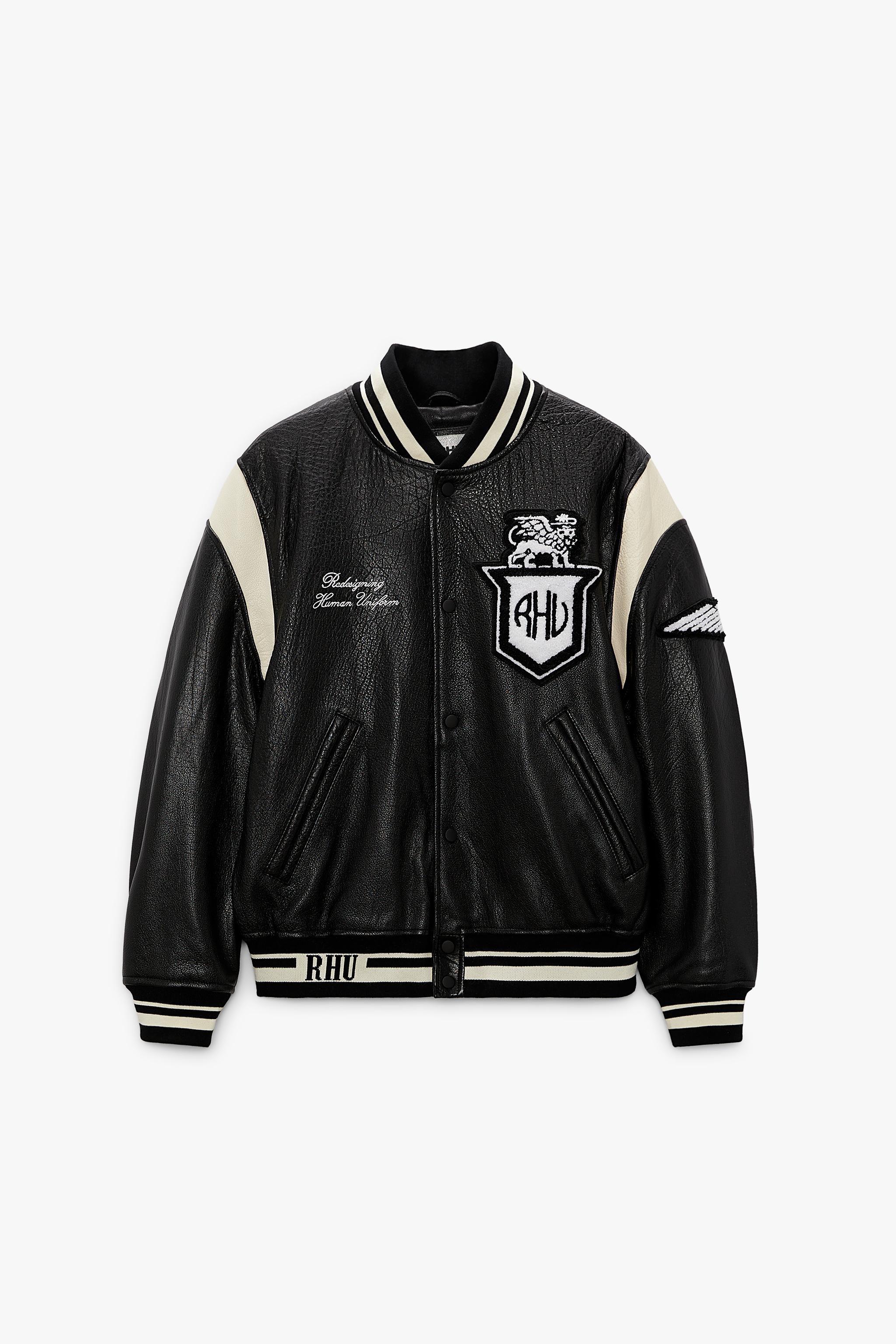 X RHUIGI LEATHER BOMBER JACKET - Black | ZARA United States