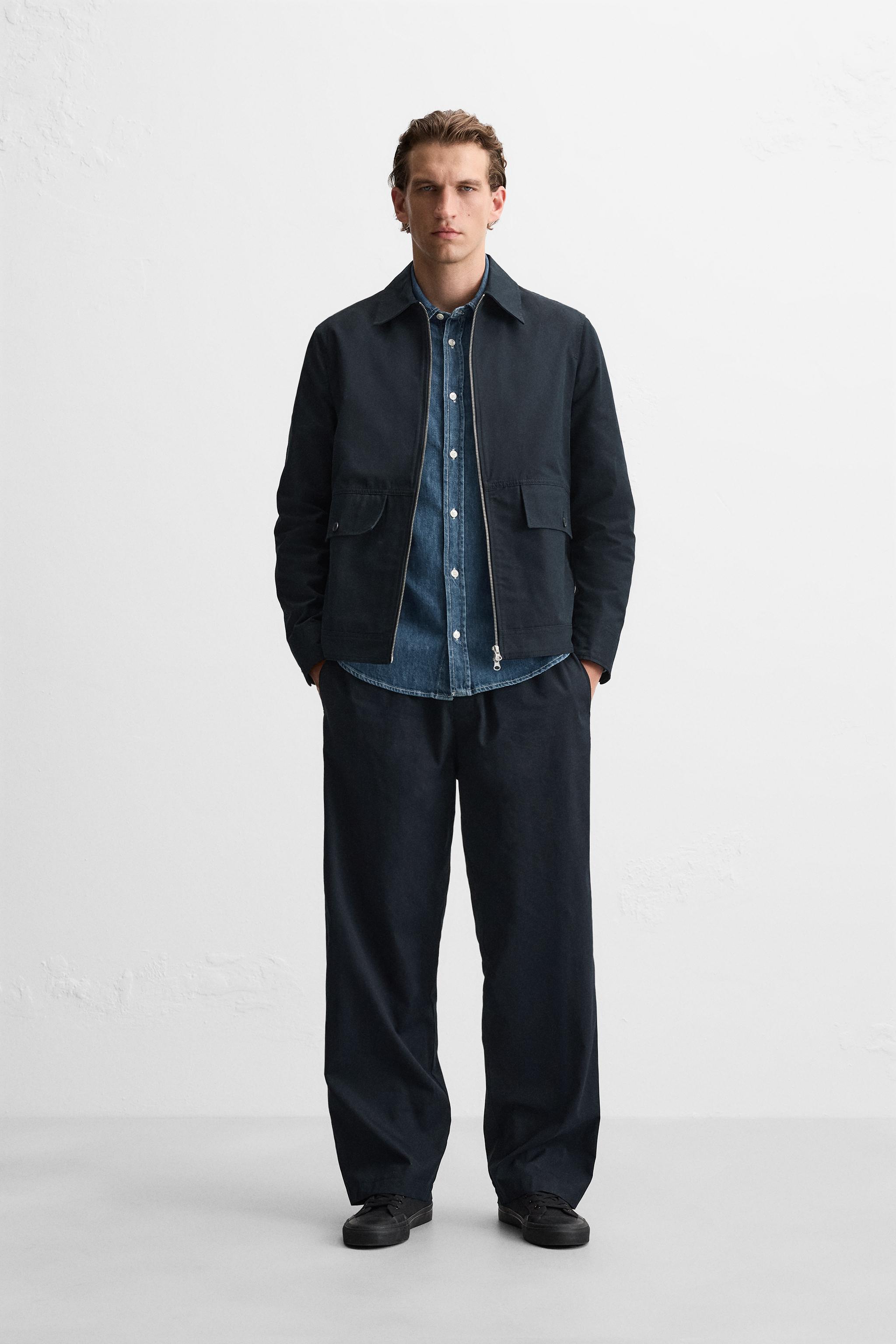 ZIPPERED POCKETS JACKET - Navy blue | ZARA United States