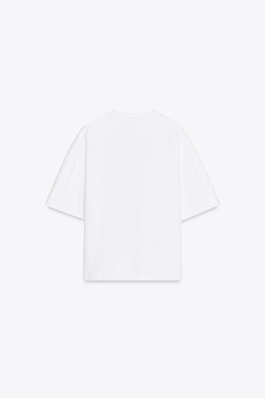 SHORT SLEEVE INTERLOCK SWEATSHIRT - White by Zara - Image 5